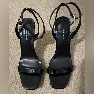 Nine West Black Strappy Heels size 8